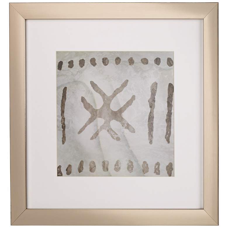 Image 1 Tribal D Etched Lines 20 1/2 inch Square Framed Wall Art