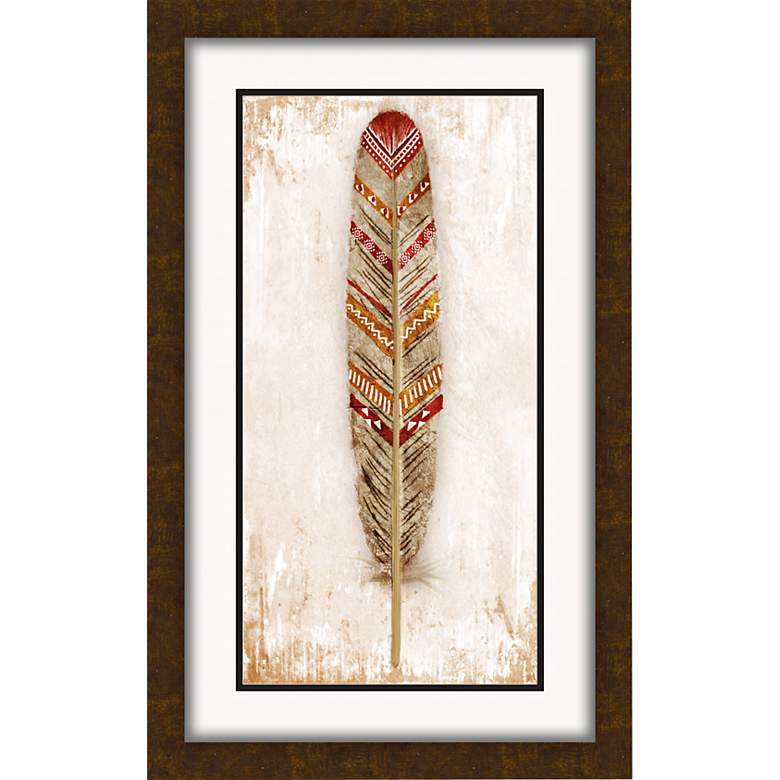 Image 1 Tribal Feather II 26 1/2 inch High Modern Giclee Wall Art