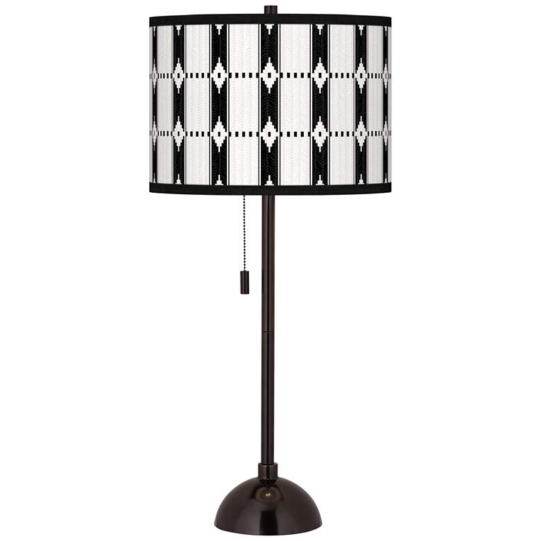 Image 1 Tribal Weave Giclee Glow Tiger Bronze Club Table Lamp