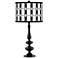 Tribal Weave Giclee Paley Black Table Lamp