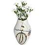 Tribeca 10 3/4" High Matte White Decorative Graphic Vase