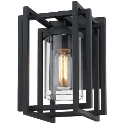 Tribeca 11 1/4"H Natural Black Geometric Outdoor Wall Light