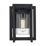 2_Tribeca 11 1/4"H Natural Black Geometric Outdoor Wall Light more views