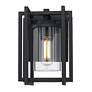 3_Tribeca 11 1/4"H Natural Black Geometric Outdoor Wall Light more views