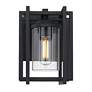 4_Tribeca 11 1/4"H Natural Black Geometric Outdoor Wall Light more views