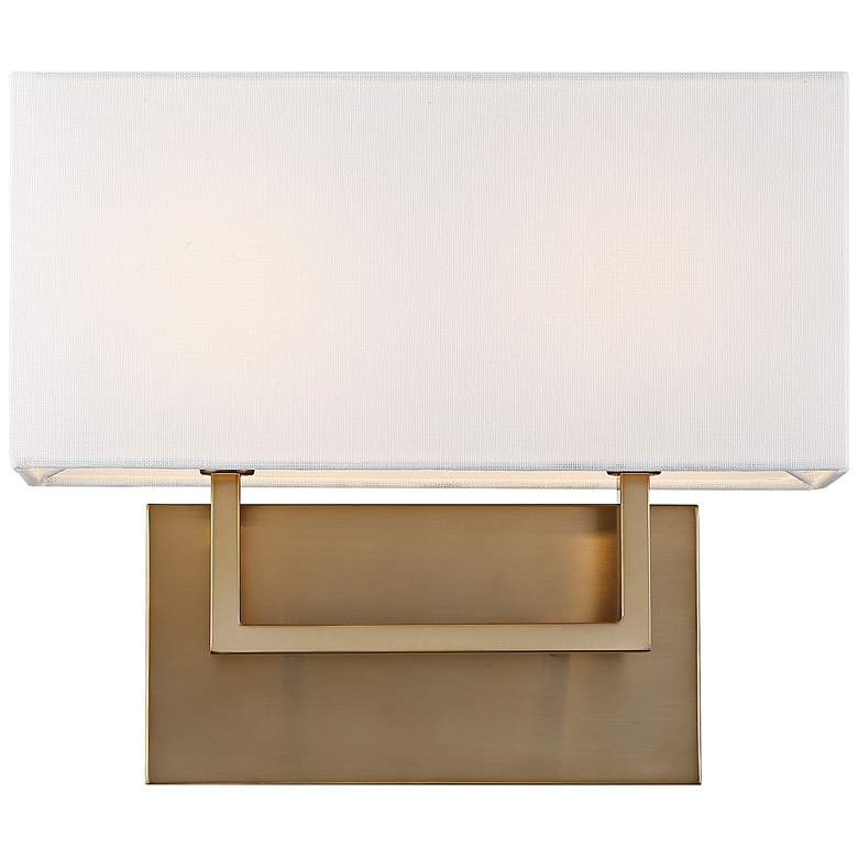 Image 1 Tribeca 11 3/4" High Burnished Brass Wall Sconce