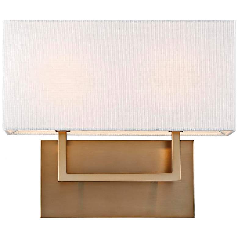 Image 3 Tribeca 11 3/4" High Burnished Brass Wall Sconce more views