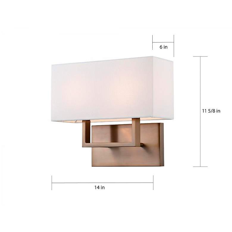 Image 6 Tribeca 11 3/4" High Burnished Brass Wall Sconce more views