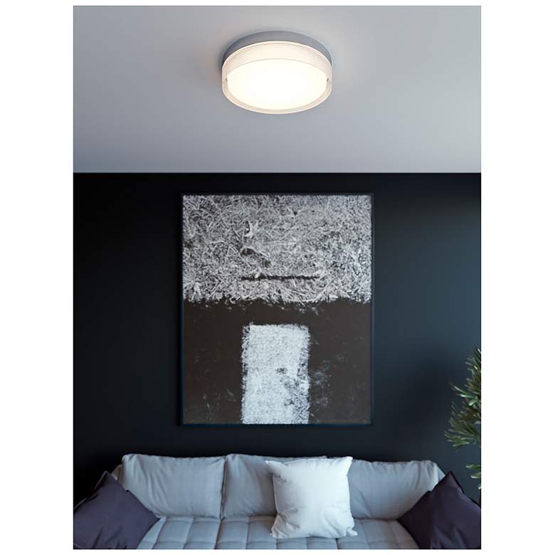 Image 3 Tribeca 12" LED Flushmount - 20W 120V - Satin Nickel more views