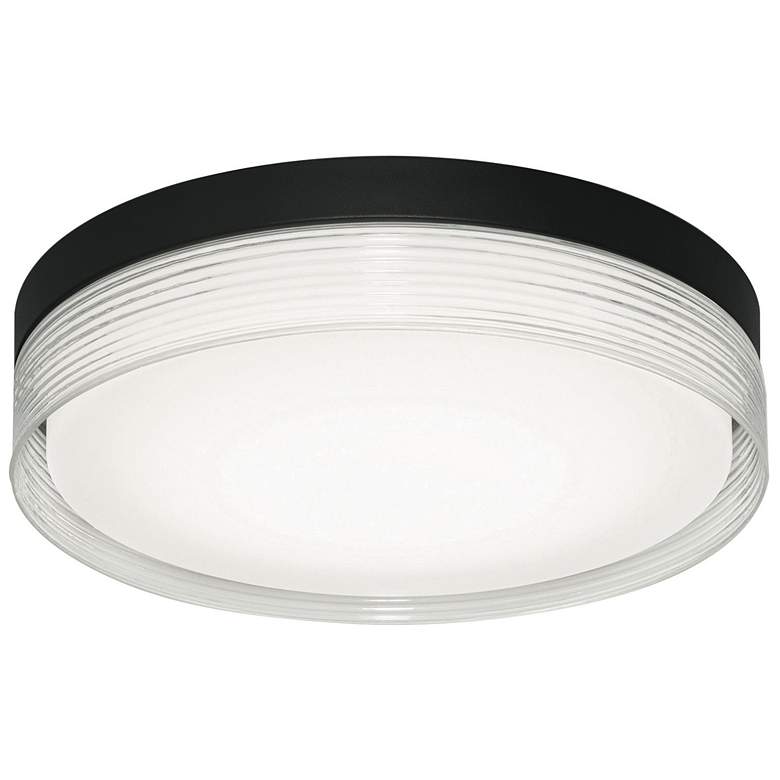 Image 2 Tribeca 12" Wide Black LED Ceiling Light