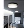3_Tribeca 12" Wide Black LED Ceiling Light more views