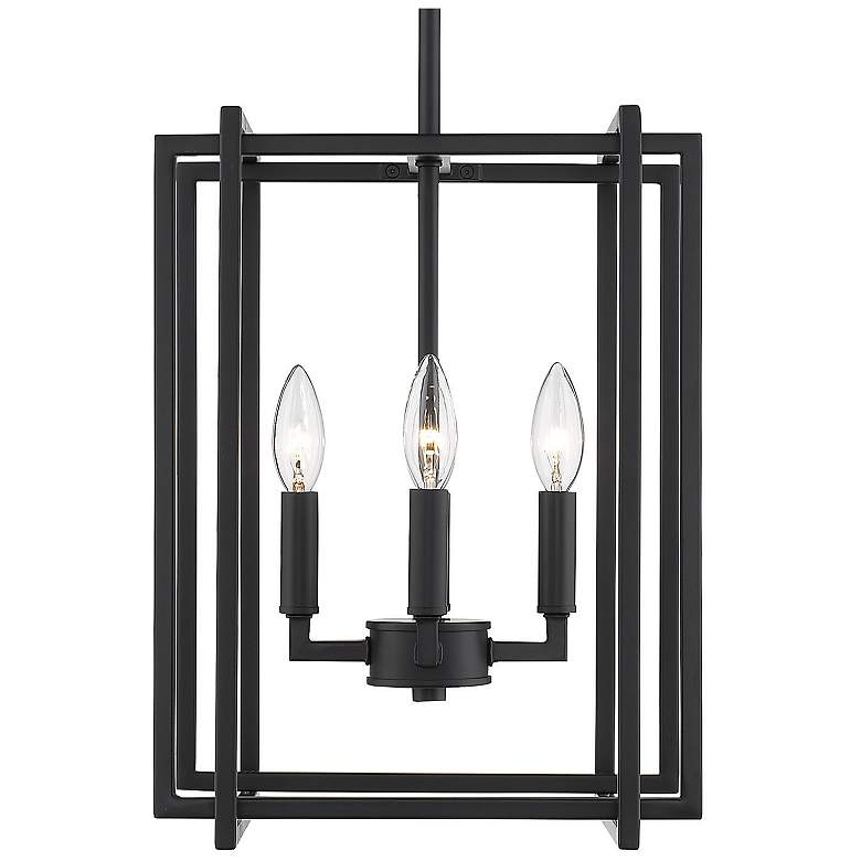 Image 1 Tribeca 12" Wide Matte Black 4-Light Mini Pendant with Matte Black Acc