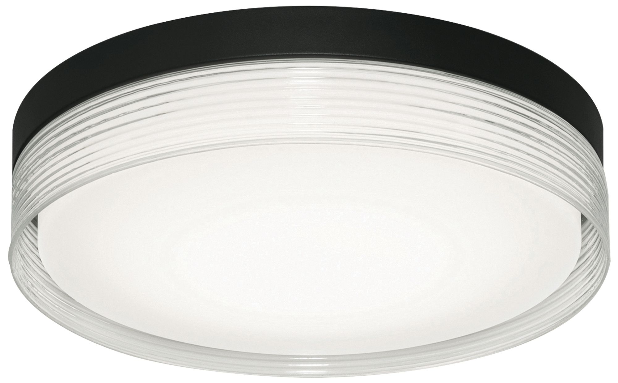 Tribeca 12" Wide Black LED Flush Mount
