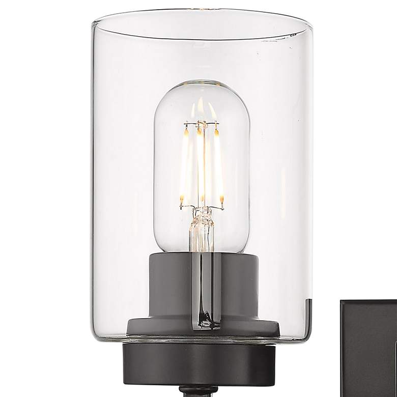 Image 3 Tribeca 13 1/2" Wide Matte Black 2-Light Bath Light more views