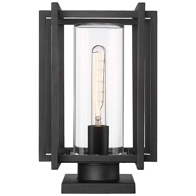 Image 4 Tribeca 13 3/4" High Natural Black Outdoor Pier Mount Light more views