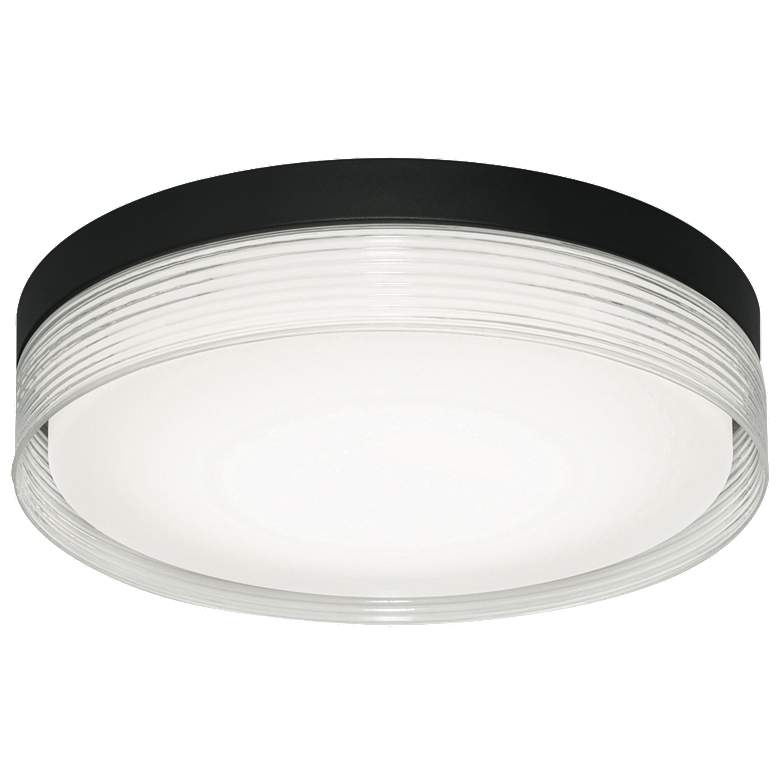 Image 2 Tribeca 16" Wide Black LED Ceiling Light