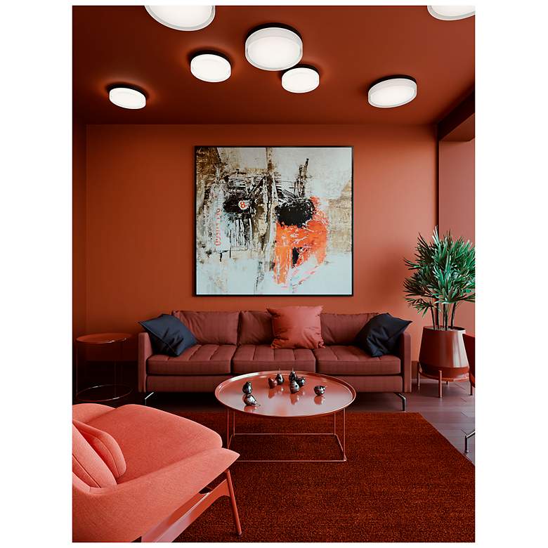 Image 3 Tribeca 16" Wide Black LED Ceiling Light more views