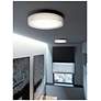 5_Tribeca 16" Wide Black LED Ceiling Light more views