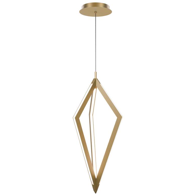 Image 1 Tribeca 19.88"H x 7.88"W 3-Light Mini-Pendant in Aged Brass