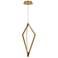 Tribeca 19.88"H x 7.88"W 3-Light Mini-Pendant in Aged Brass