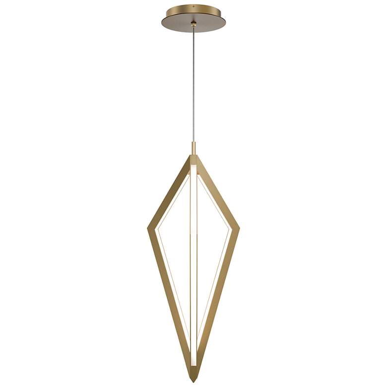 Image 2 Tribeca 19.88"H x 7.88"W 3-Light Mini-Pendant in Aged Brass more views