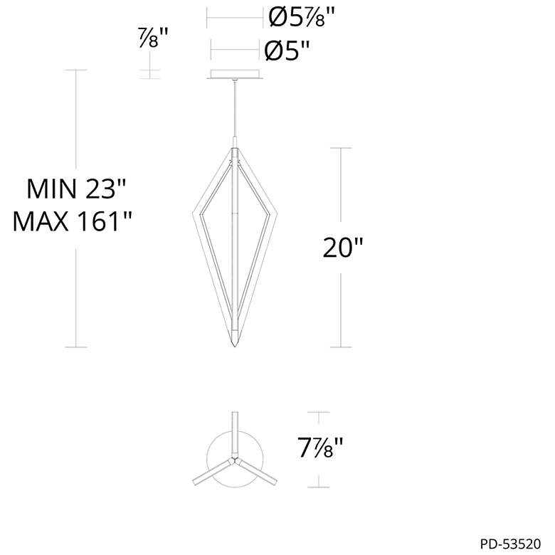 Image 5 Tribeca 19.88"H x 7.88"W 3-Light Mini-Pendant in Aged Brass more views