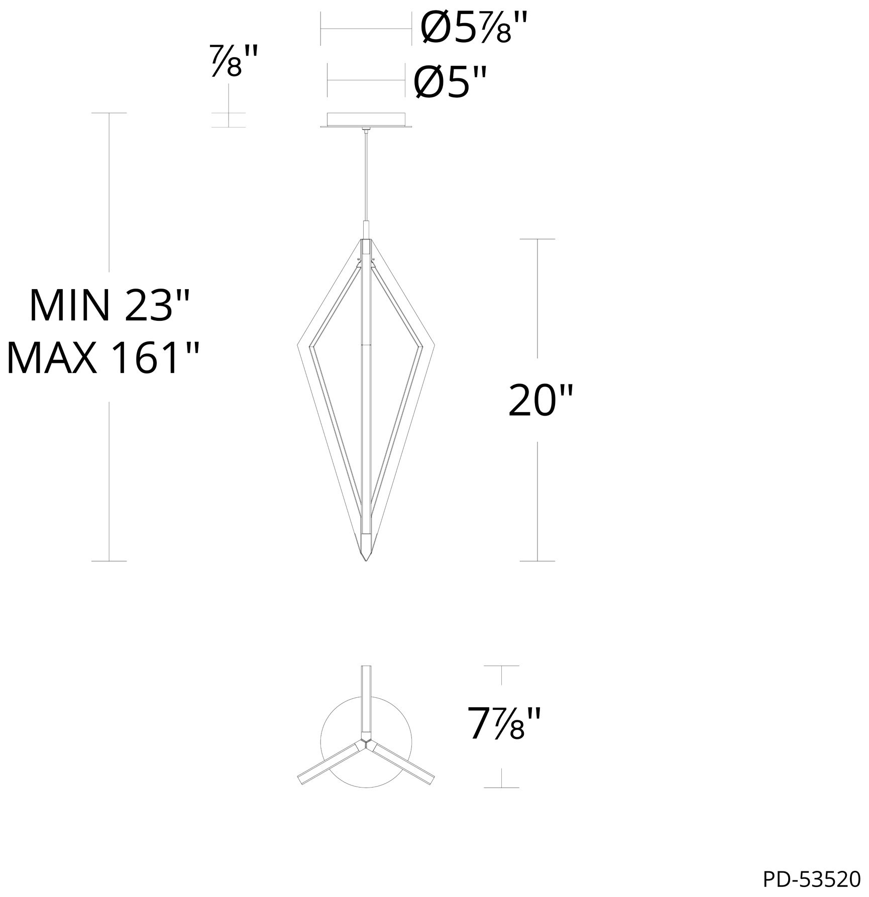 Image 5 Tribeca 19.88"H x 7.88"W 3-Light Mini-Pendant in Black more views