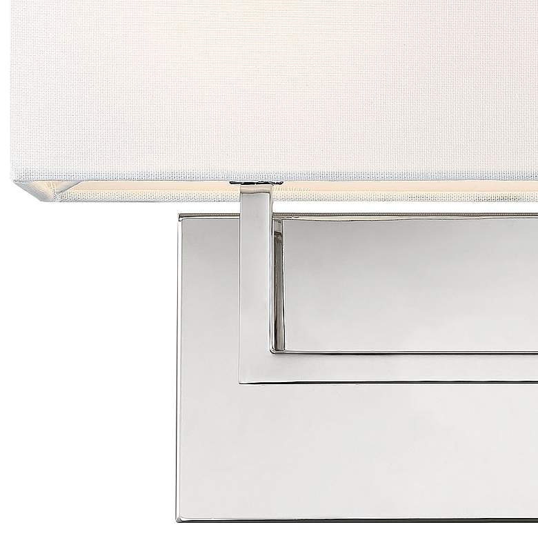Image 2 Tribeca; 2 Light; Vanity; Polished Nickel Finish with White Linen Shade more views