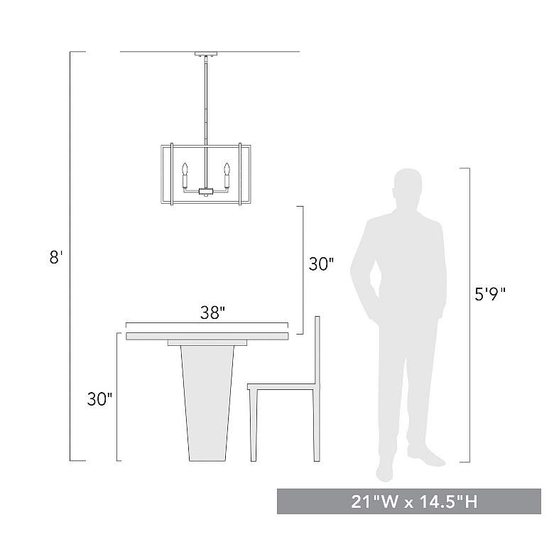 Image 3 Tribeca 21" Wide Matte Black 6-Light Chandelier With Matte Black Accen more views