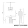 3_Tribeca 21" Wide Matte Black 6-Light Chandelier With Matte Black Accen more views