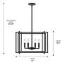 4_Tribeca 21" Wide Matte Black 6-Light Chandelier With Matte Black Accen more views