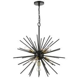 Tribeca 25" Wide Shiny Black 7-Light Sputnik Chandelier