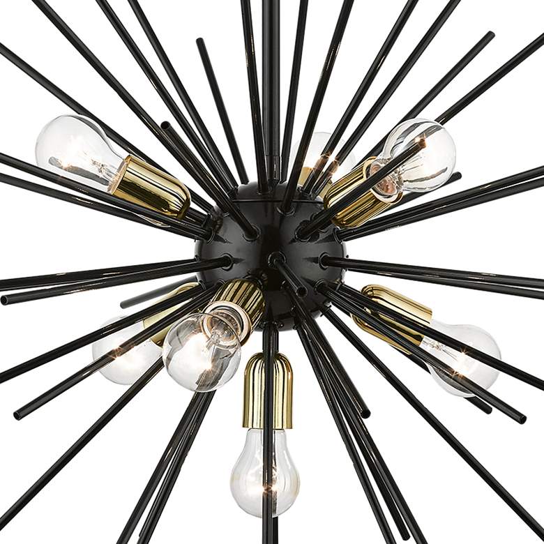 Image 4 Tribeca 25" Wide Shiny Black 7-Light Sputnik Chandelier more views