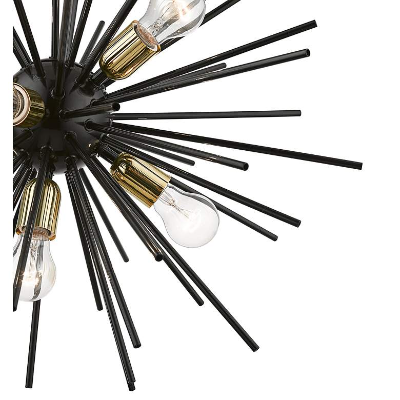 Image 5 Tribeca 25" Wide Shiny Black 7-Light Sputnik Chandelier more views