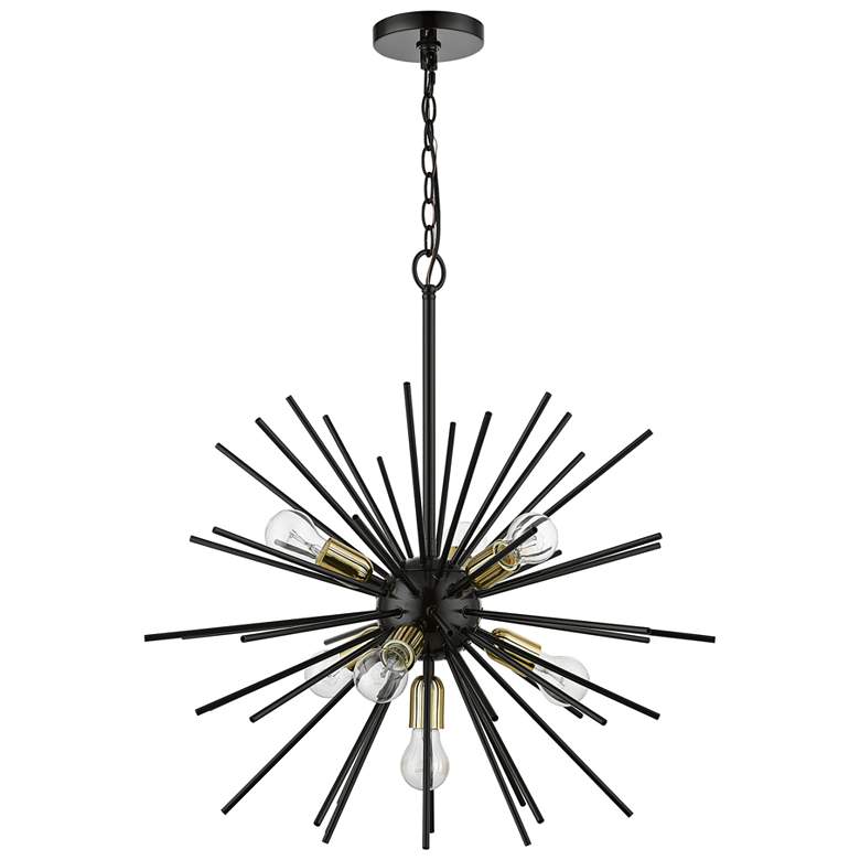 Image 6 Tribeca 25" Wide Shiny Black 7-Light Sputnik Chandelier more views