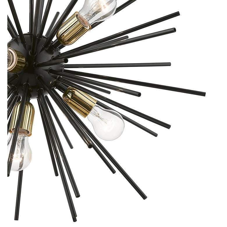 Image 7 Tribeca 25" Wide Shiny Black 7-Light Sputnik Chandelier more views