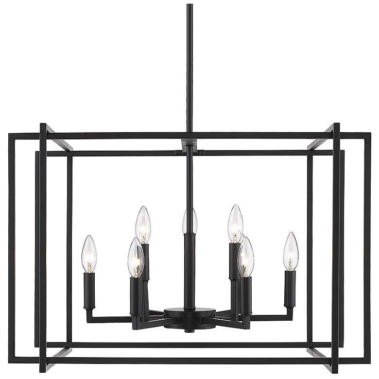 Image 1 Tribeca 26" Wide Matte Black 9-Light Chandelier