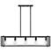 Tribeca 41" Wide Matte Black 5-Light Linear Pendant With Matte Black
