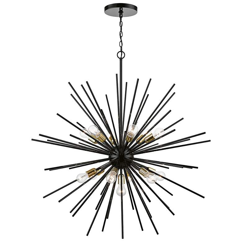 Image 2 Tribeca 42" Wide Shiny Black 13-Light Chandelier