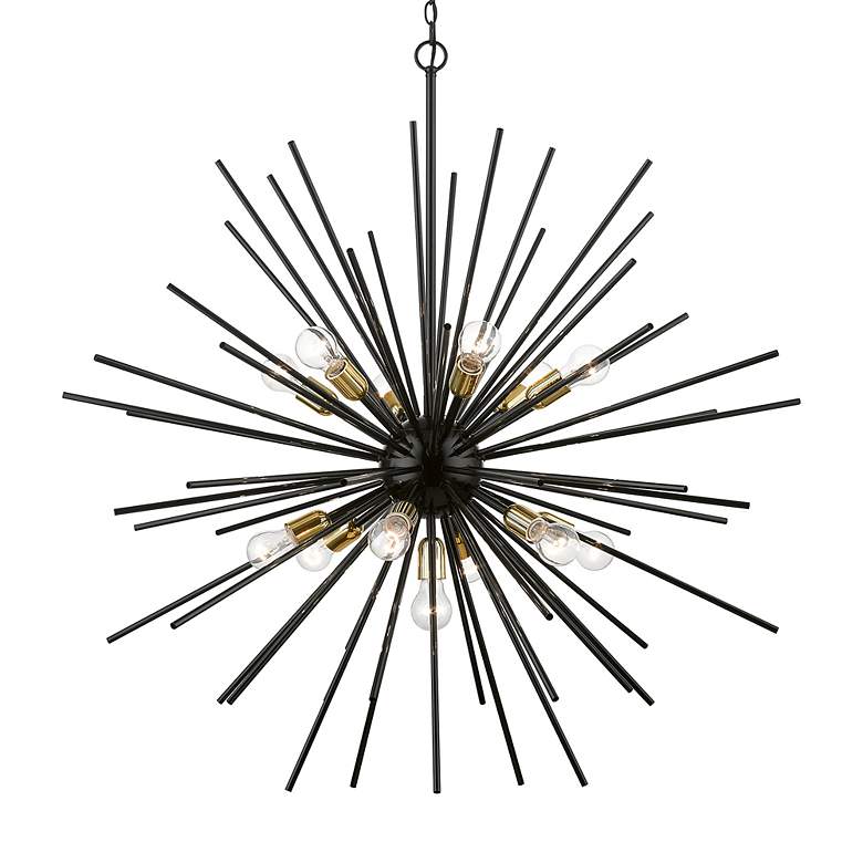 Image 4 Tribeca 42" Wide Shiny Black 13-Light Chandelier more views