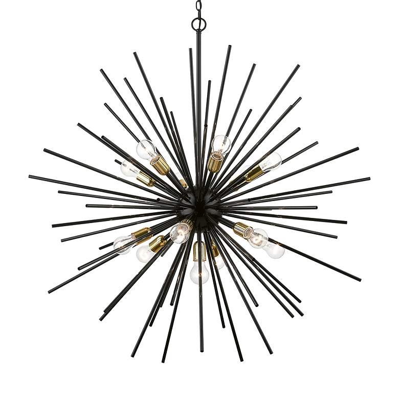 Image 5 Tribeca 42" Wide Shiny Black 13-Light Chandelier more views