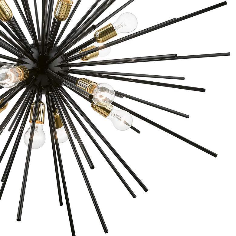 Image 7 Tribeca 42" Wide Shiny Black 13-Light Chandelier more views