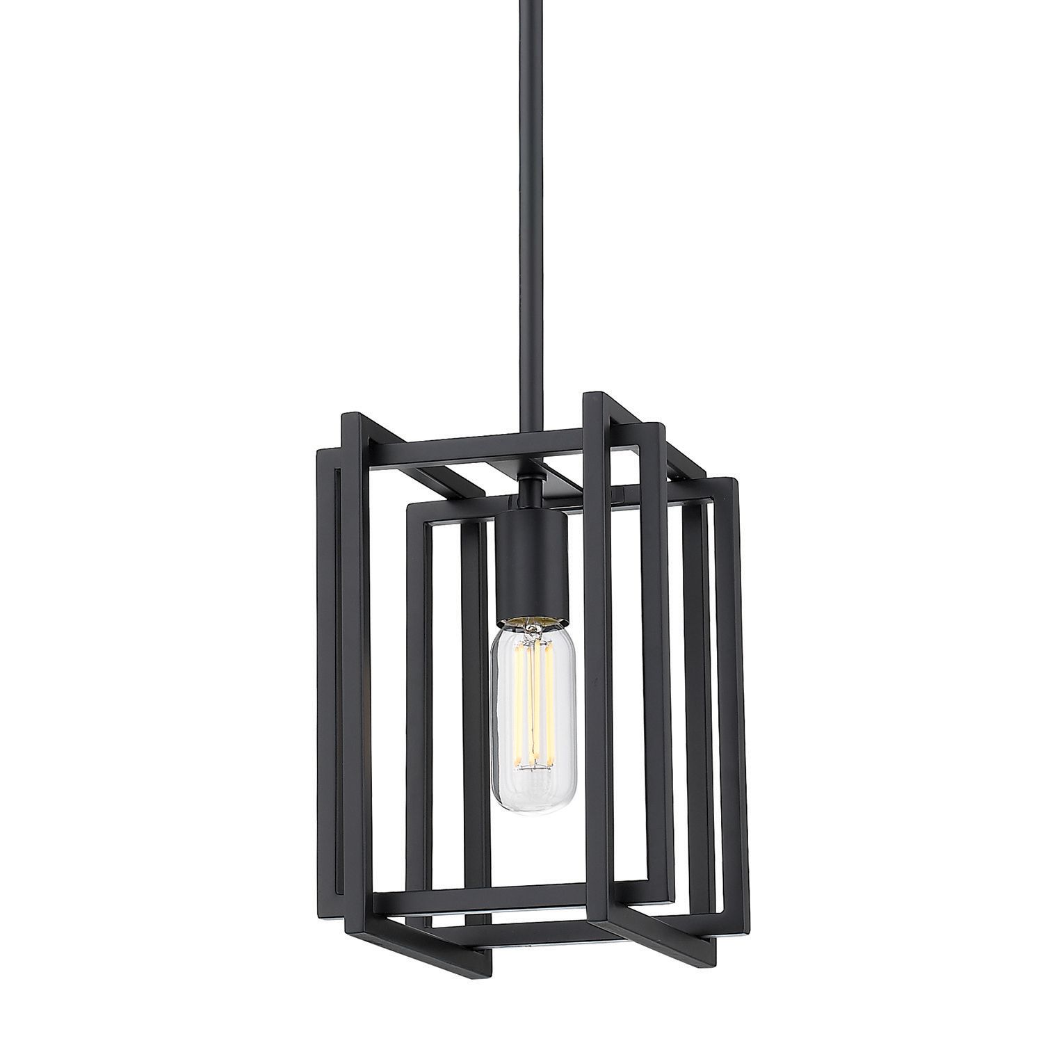 Image 2 Tribeca 7 1/4" Wide Matte Black Mini Pendant more views