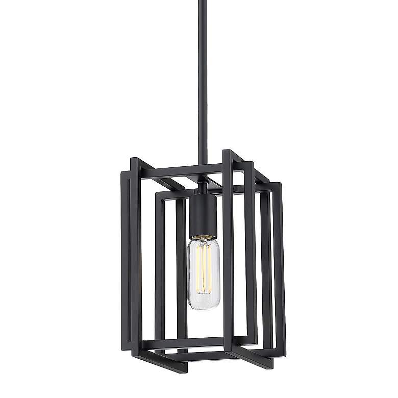 Image 2 Tribeca 7 1/4" Wide Matte Black Mini Pendant more views