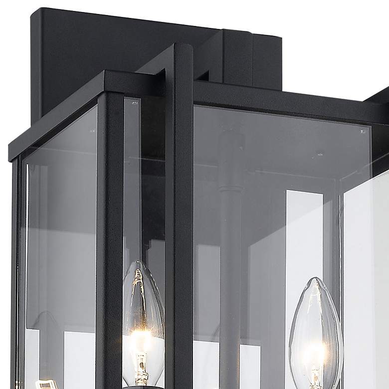Image 3 Tribeca 8 1/2" Wide Natural Black 2-Light Outdoor Wall Light w/ Clear more views