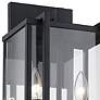 Tribeca 8 1/2" Wide Natural Black 2-Light Outdoor Wall Light w/ Clear