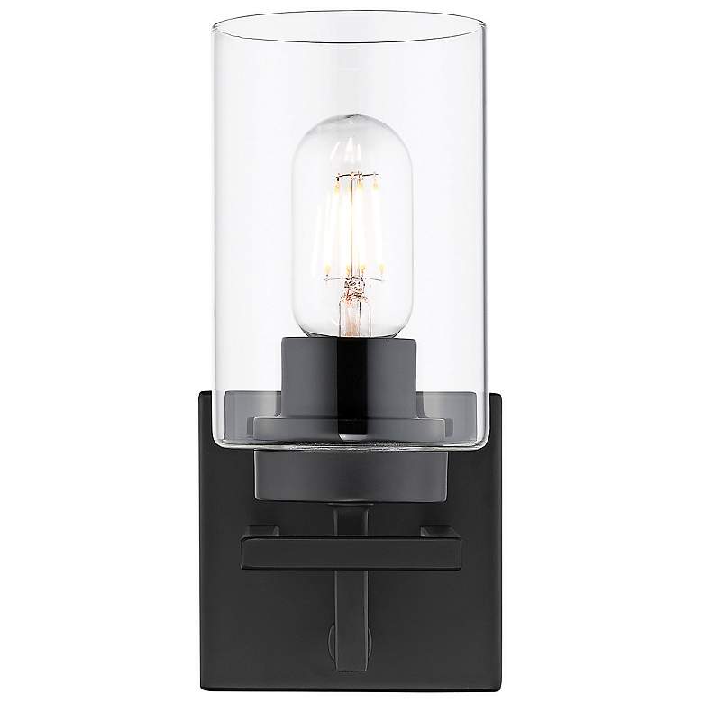Image 3 Tribeca 9 3/4" High Matte Black Wall Sconce more views