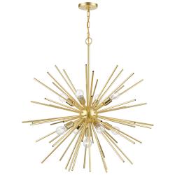 Tribeca 9 Light Soft Gold Foyer Pendant Chandelier