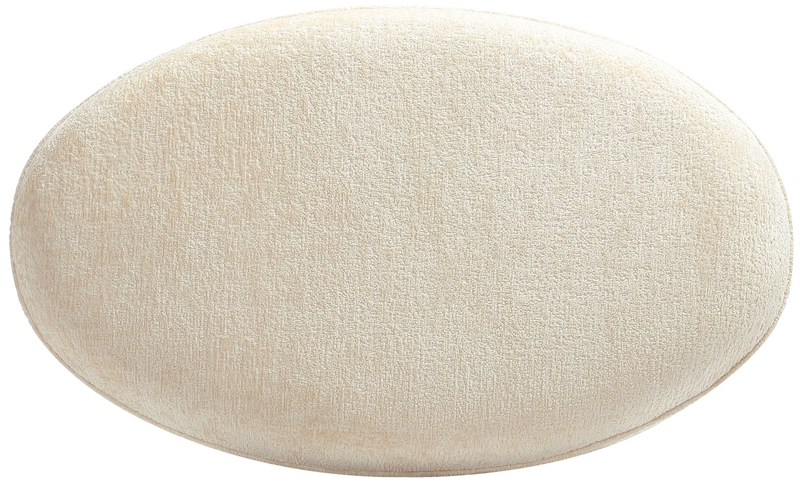 Tribeca Mid-Century Modern Chenille  Accent Ottoman in Cream
