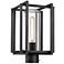 Tribeca Natural Black 1-Light Outdoor Post Light with Clear Glass